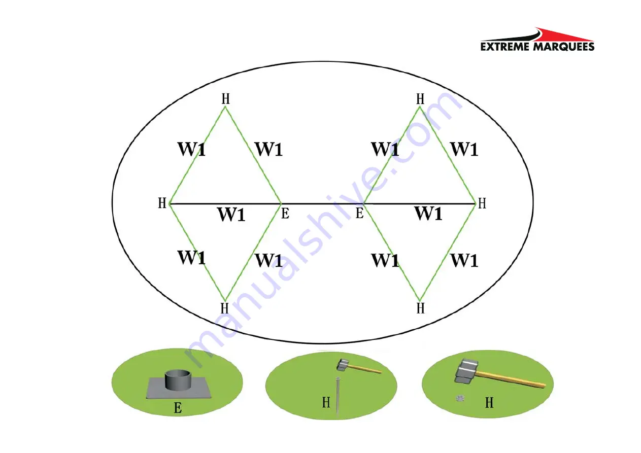 Extreme marquees 13.5m x 8.5m DOUBLE POLE STAR SHADE Скачать руководство пользователя страница 3