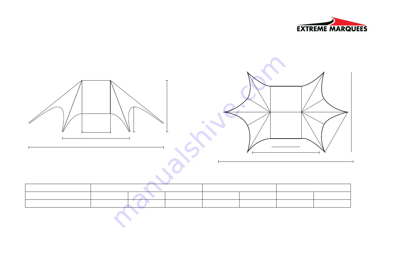 Extreme marquees 13.5m x 8.5m DOUBLE POLE STAR SHADE Installation Instructions Manual Download Page 4