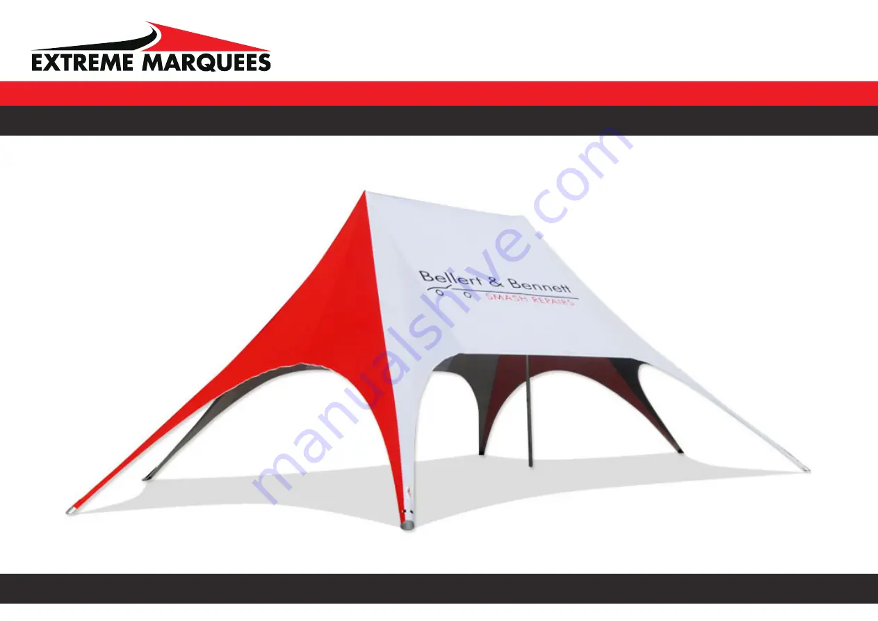 Extreme marquees 16.5m x 10.5m DOUBLE POLE STAR SHADE Скачать руководство пользователя страница 1