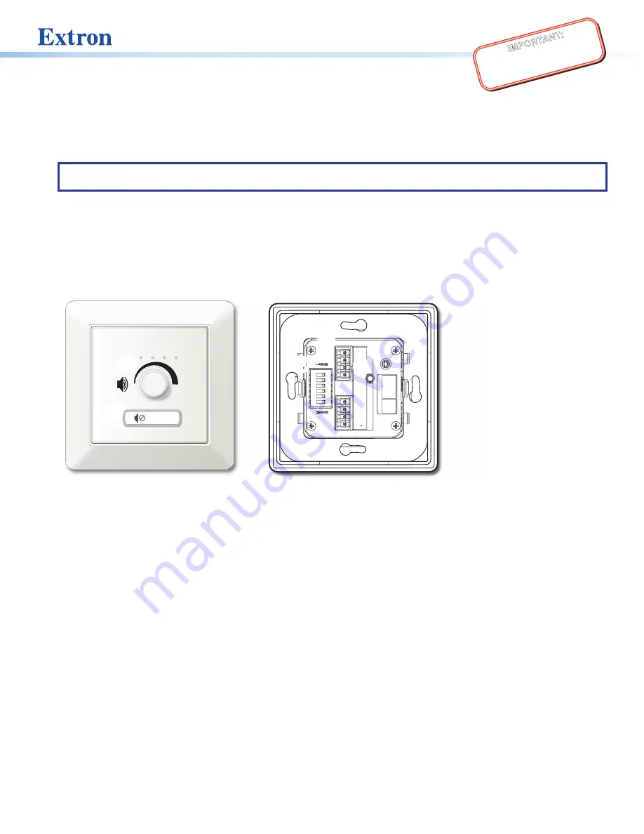 Extron electronics ACP VC1 EU/MK Скачать руководство пользователя страница 1