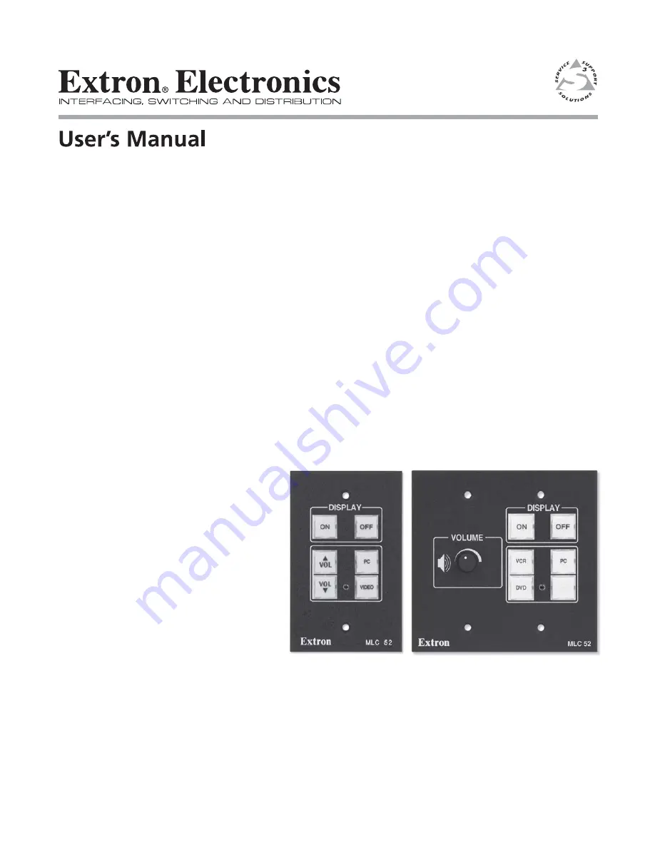 Extron electronics Basic MediaLink Controllers MLC 52 IR Скачать руководство пользователя страница 1