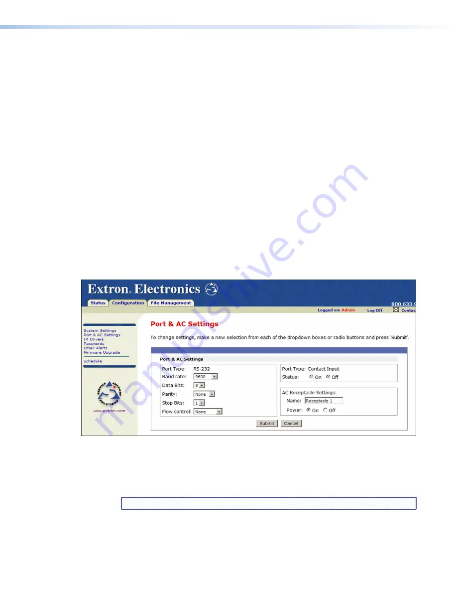 Extron electronics Interface IPL T PC1 User Manual Download Page 32