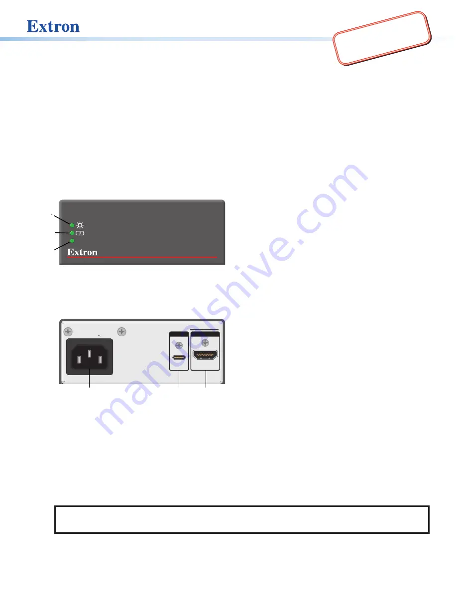 Extron electronics USB-C HD 101 Setup Manual Download Page 1