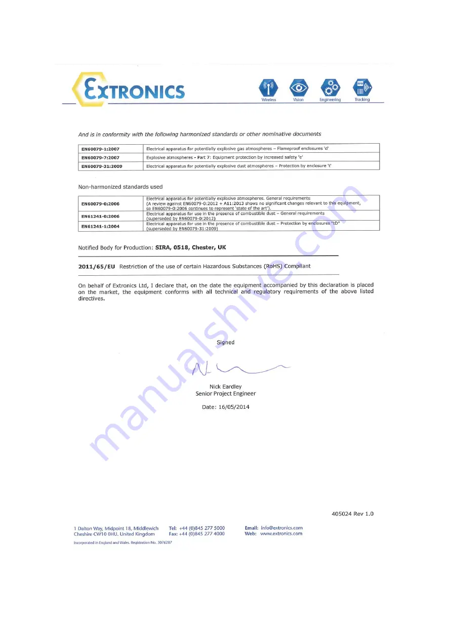 extronics iCAM100 Installation And Operating Manual Download Page 12