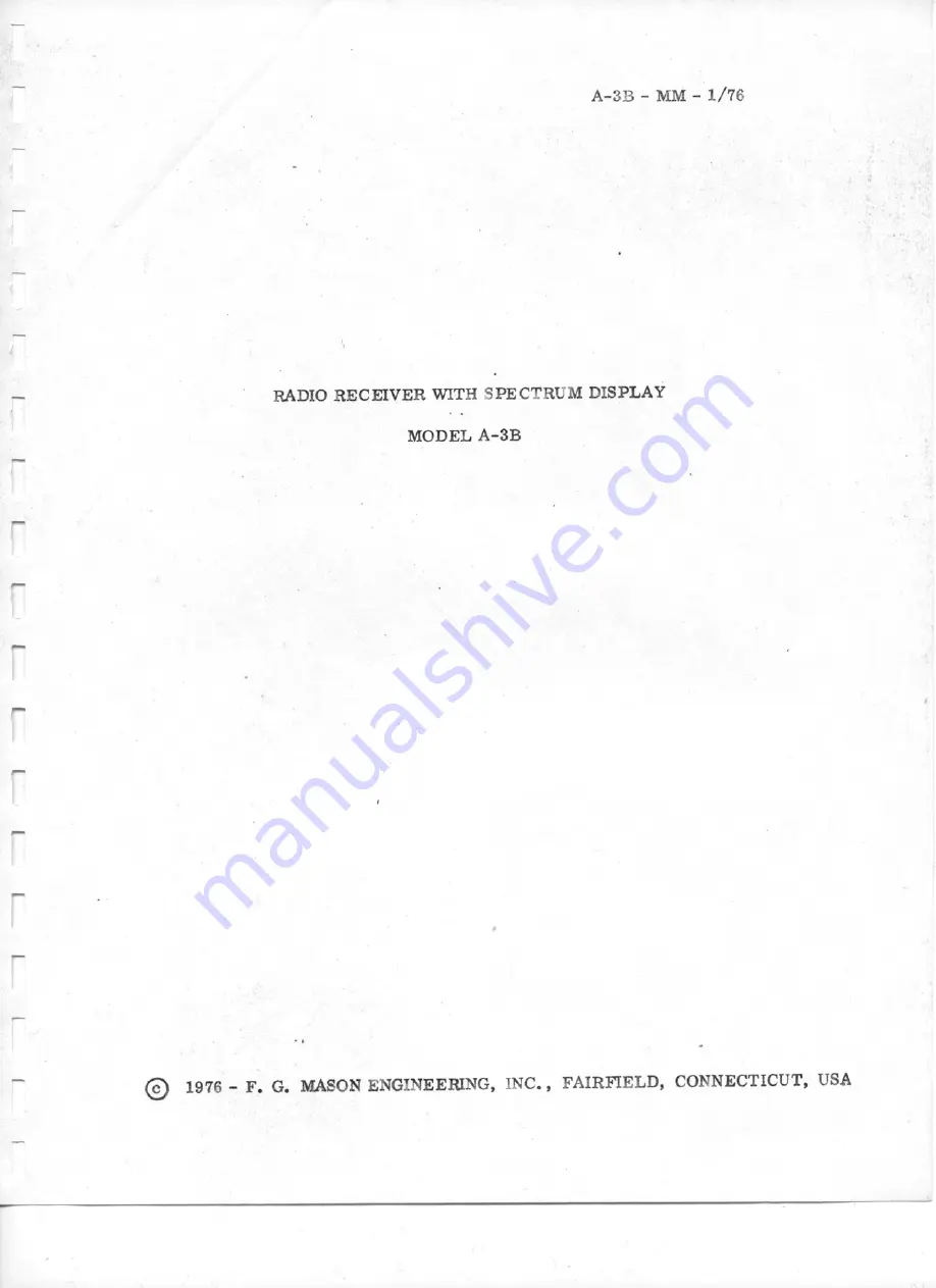 F.G. Mason Engr A-3B Service Manual Download Page 2