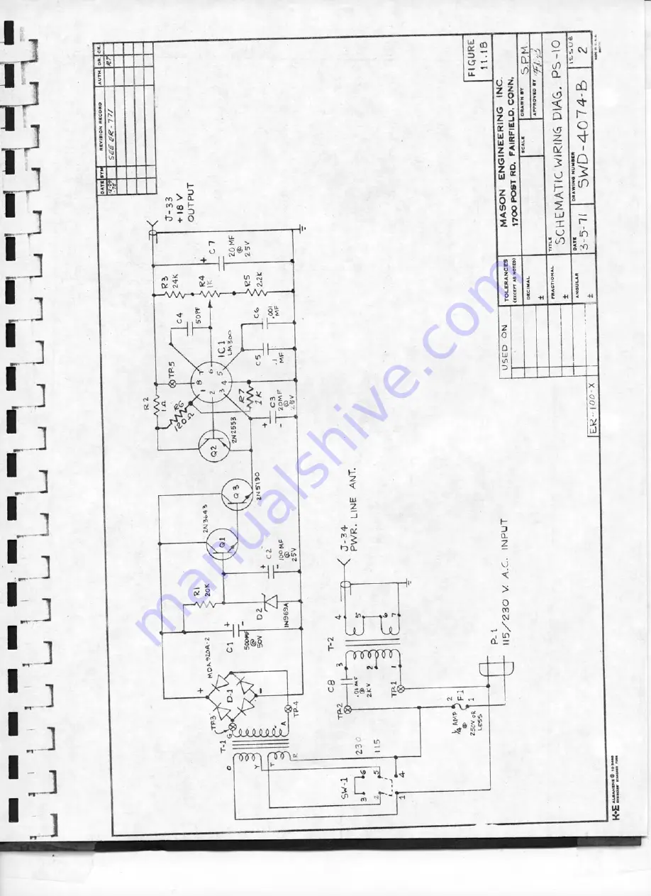 F.G. Mason Engr A-3B Service Manual Download Page 93