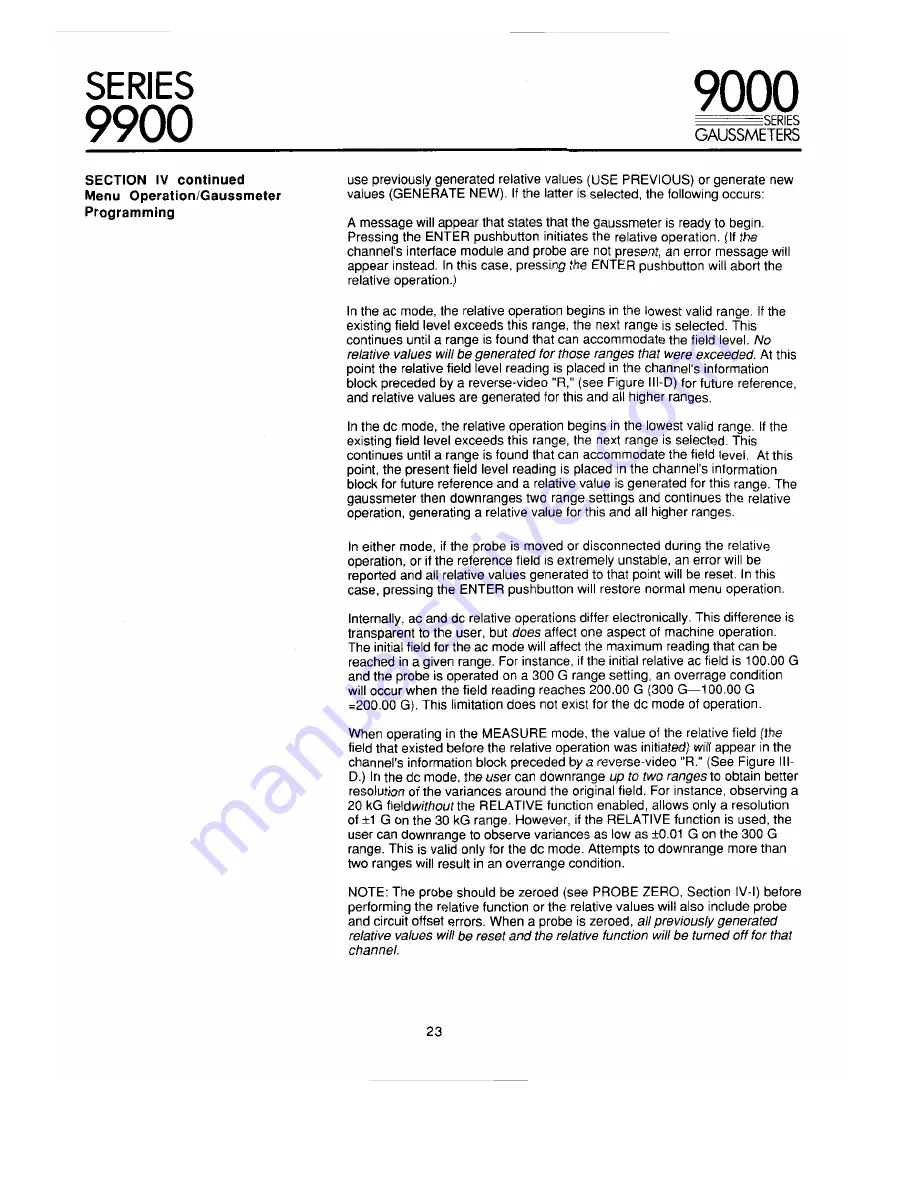 F.W. Bell 9900 Series Operation & Maintenance Manual Download Page 28