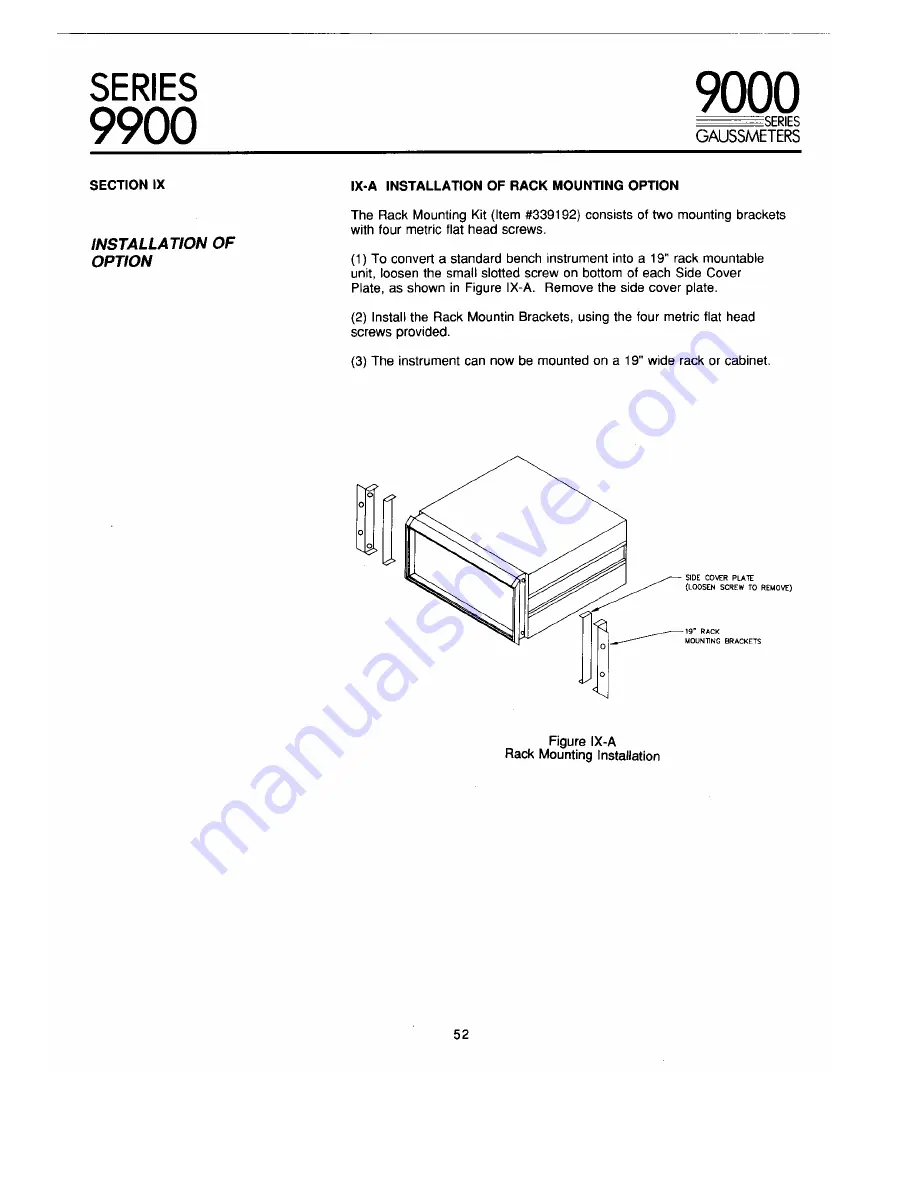 F.W. Bell 9900 Series Operation & Maintenance Manual Download Page 57