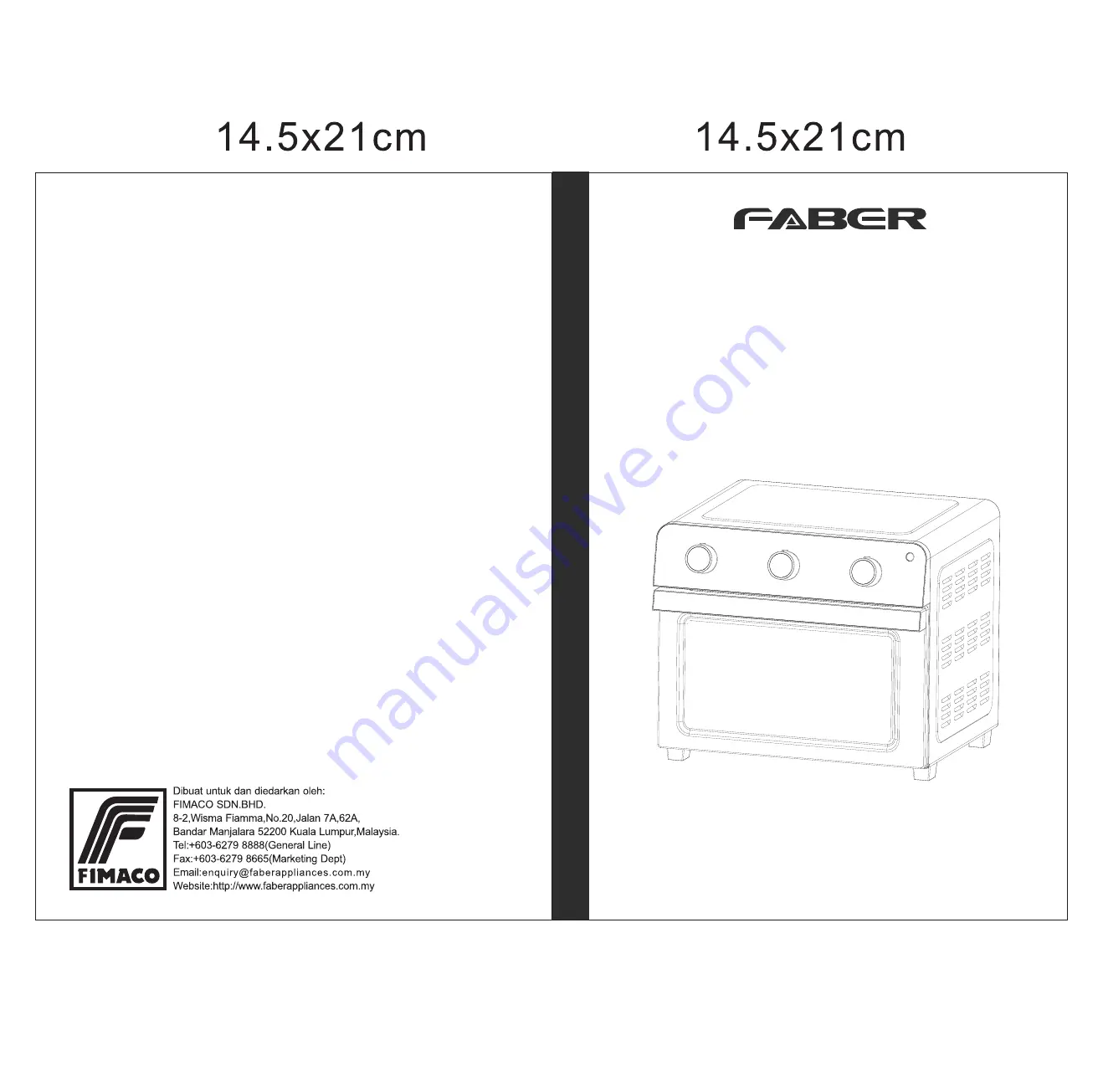 Faber FEO FRITTURO 220 Instruction Manual Download Page 1