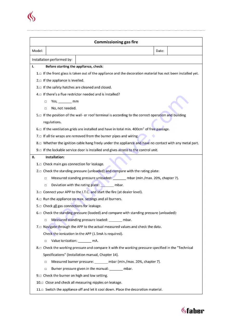 Faber MatriX 1050/500 I Installation Manual Download Page 2