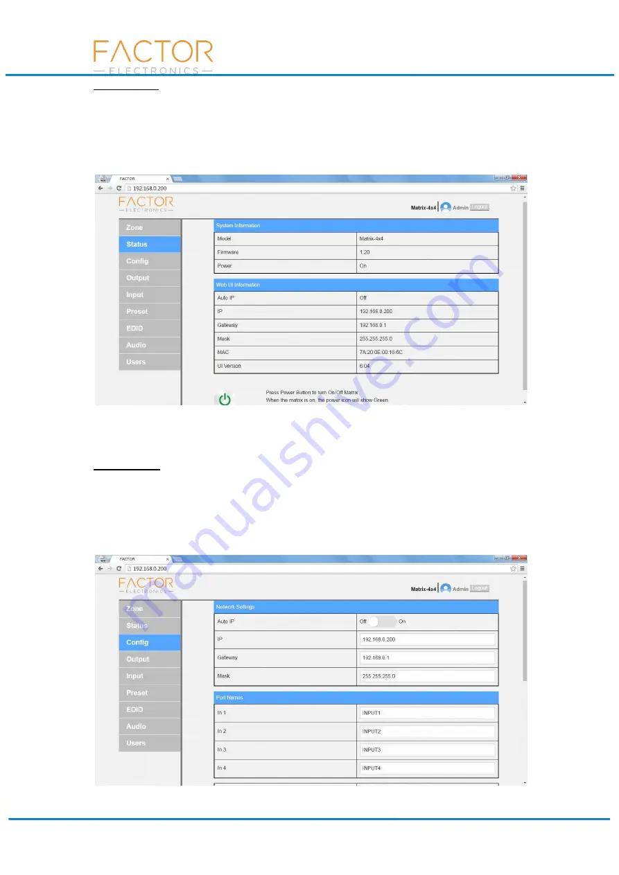 Factor Electronics HDBaseT-4x4Matrix Instructions Manual Download Page 27