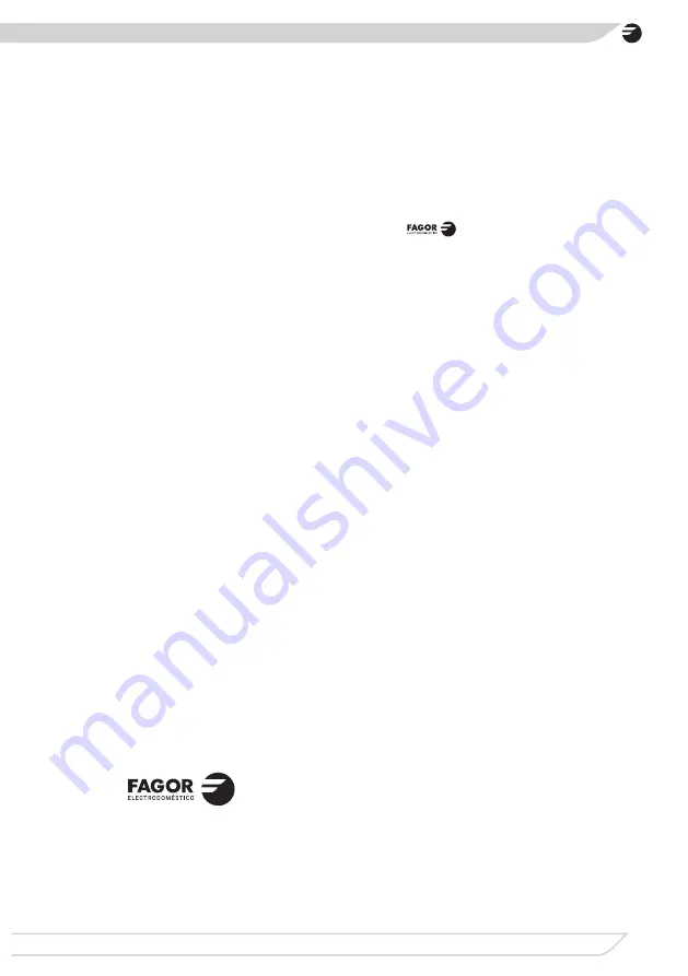 Fagor 3CFT-6060B Instruction Manual Download Page 29