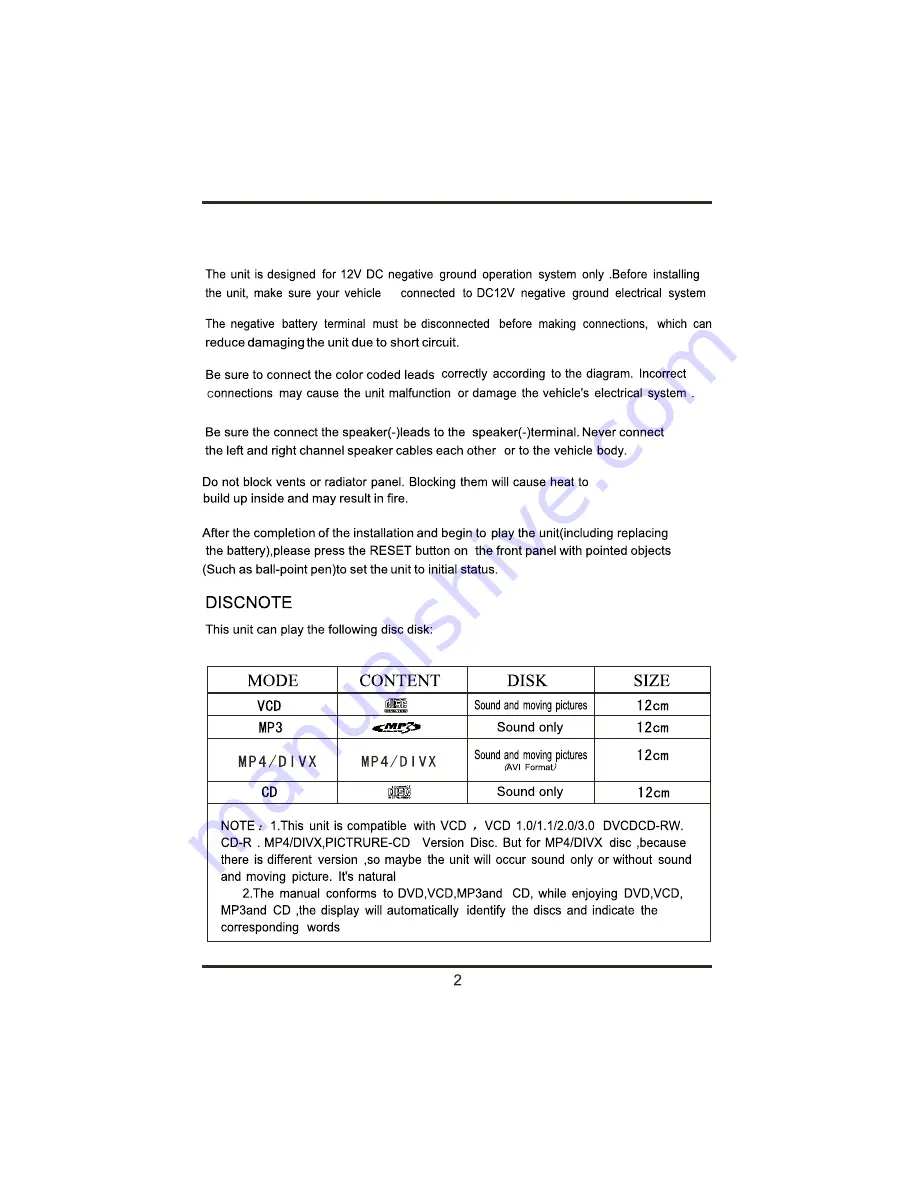 Fahrenheit TL-623B Operation Instructions Manual Download Page 3