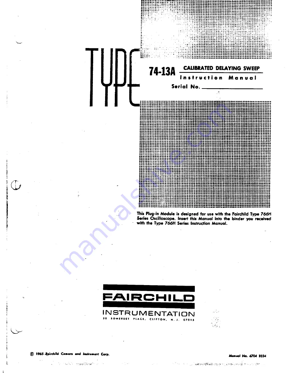 Fairchild 74-13A Instruction Manual Download Page 1