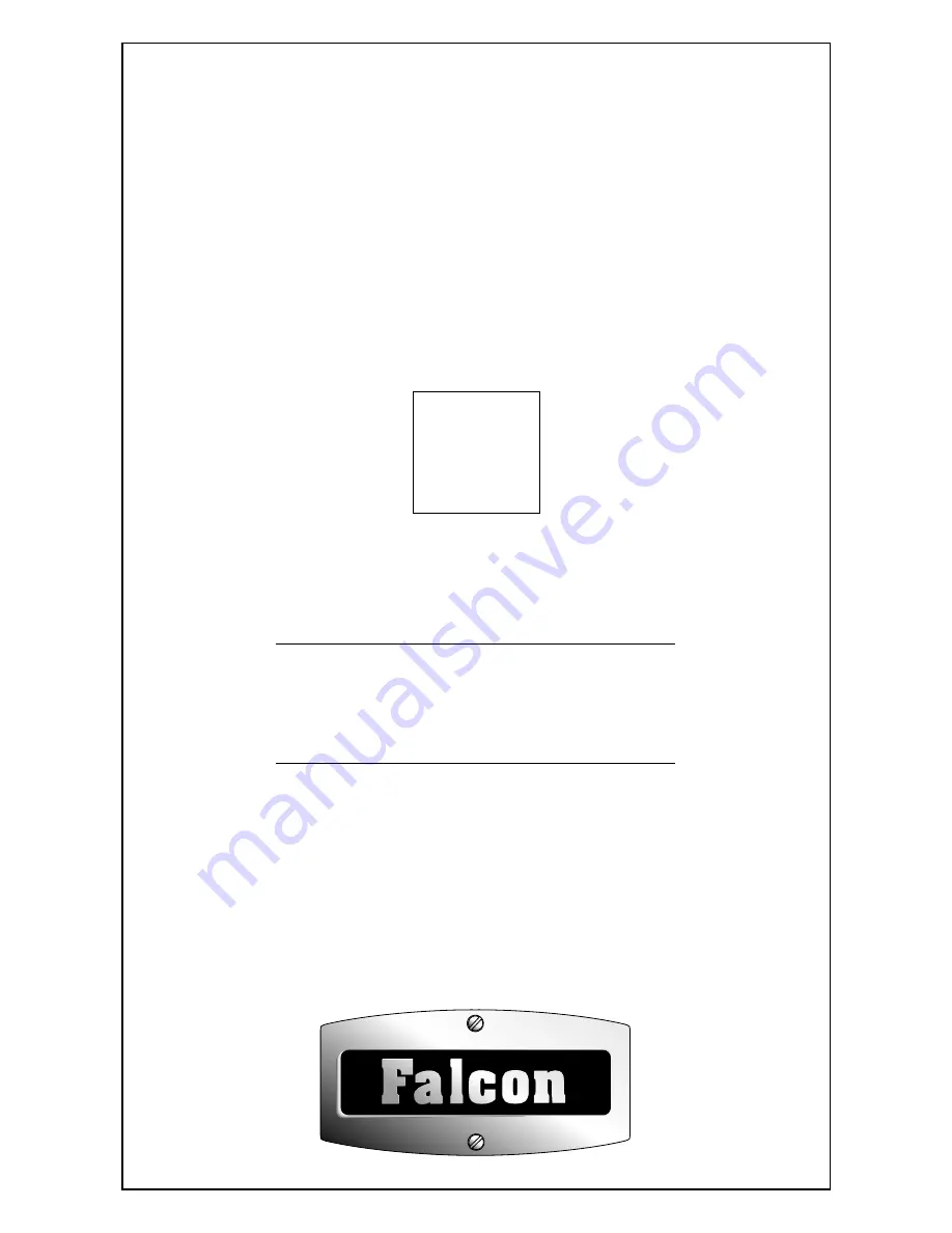 Falcon Classic Deluxe 90 FSD Instructions For Use Manual Download Page 1