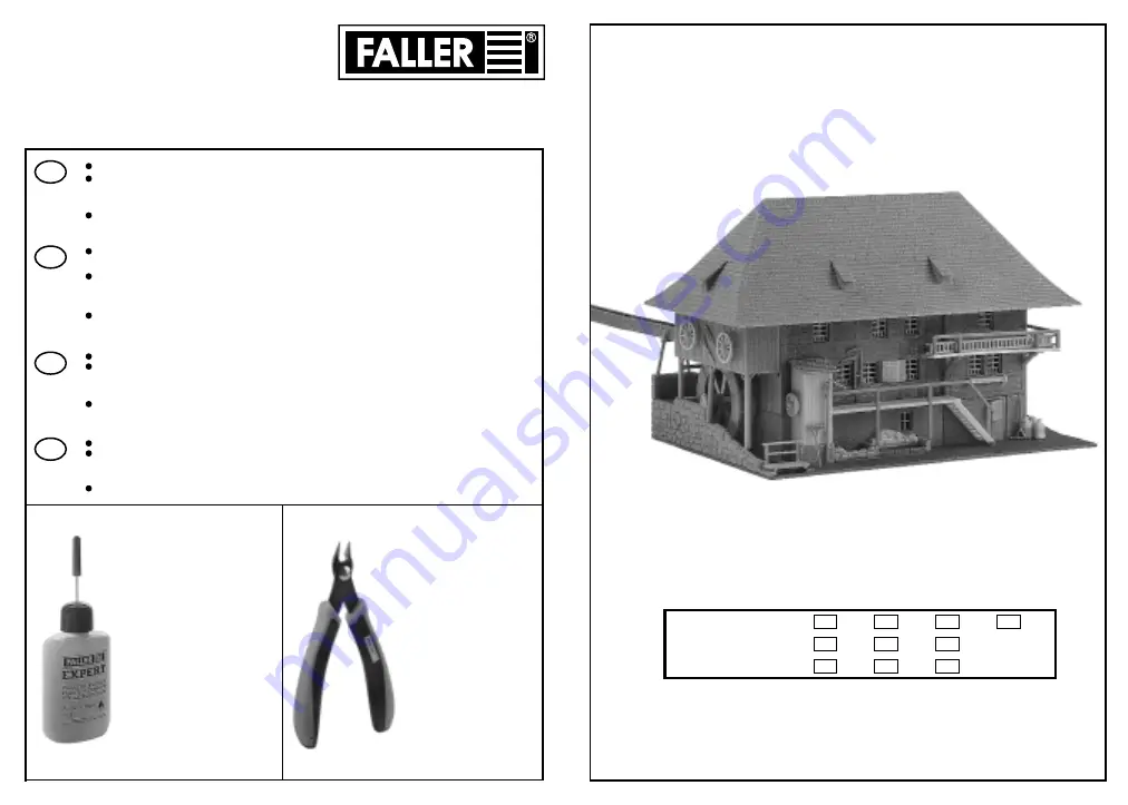 Faller Black Forest mill 232257 Assembly Instructions Manual Download Page 1