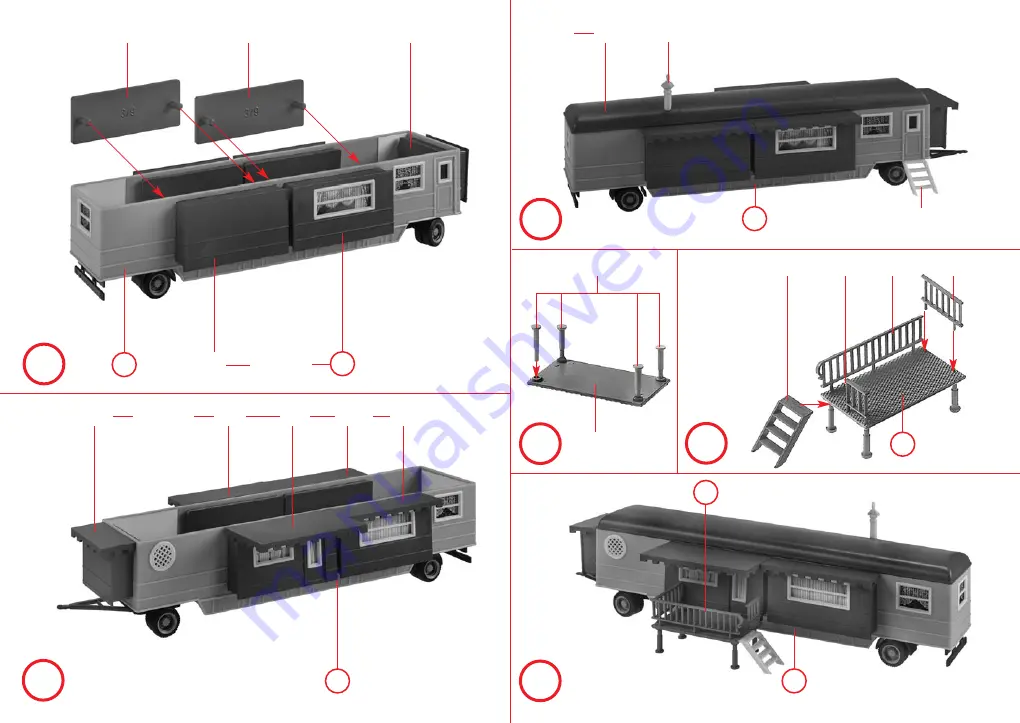 Faller SET OF FUNFAIR CARAVANS I Скачать руководство пользователя страница 4