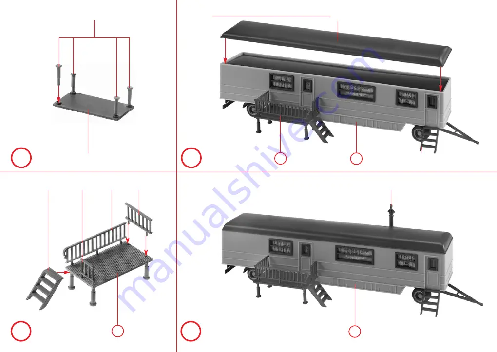 Faller SET OF FUNFAIR CARAVANS II Quick Start Manual Download Page 4