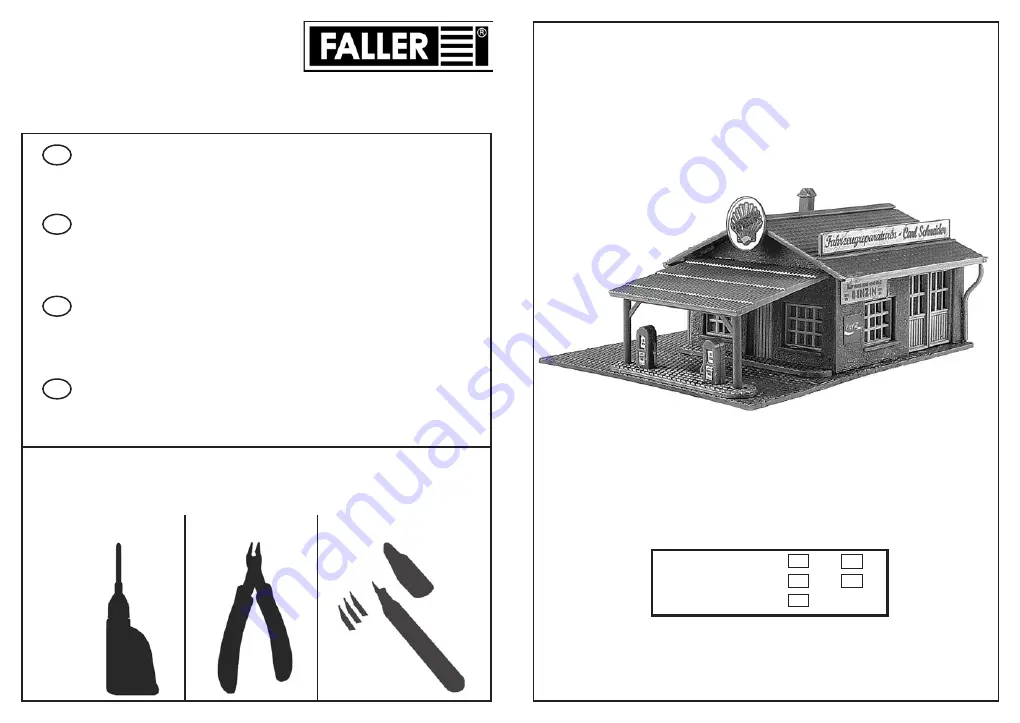 Faller SHELL GAS STATION Quick Start Manual Download Page 1