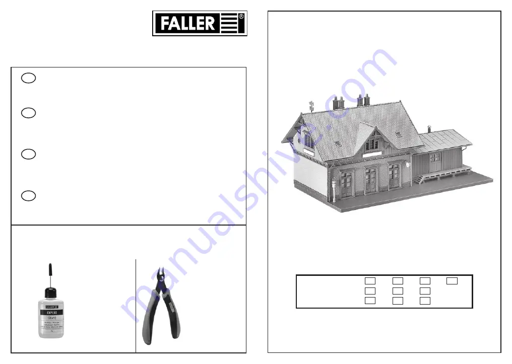 Faller Small Town Station Sonnenbuehl Assembly Instructions Manual Download Page 1