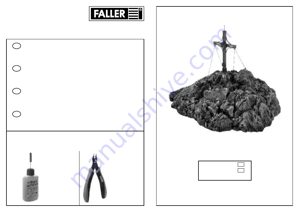 Faller SUMMIT CROSS WITH MOUNTAIN PEAK Manual Download Page 1