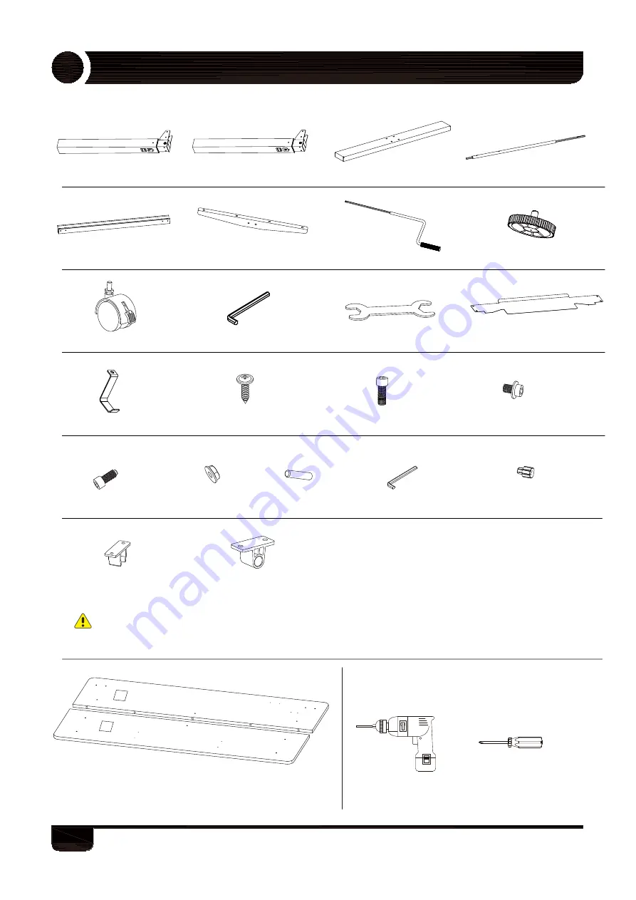 Famisky Crank standing desk Assembly Instructions Manual Download Page 3