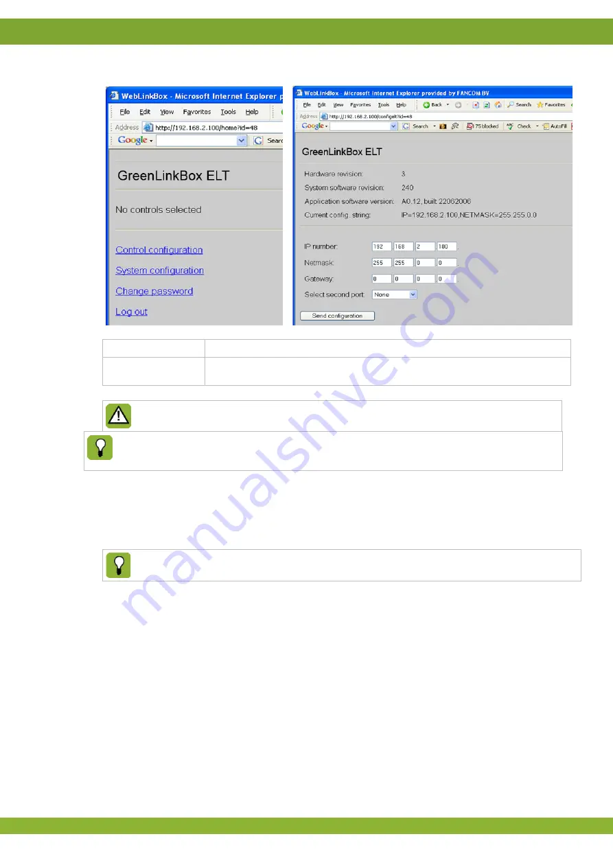 Fancom GreenLinkBox ELT Manual Download Page 58