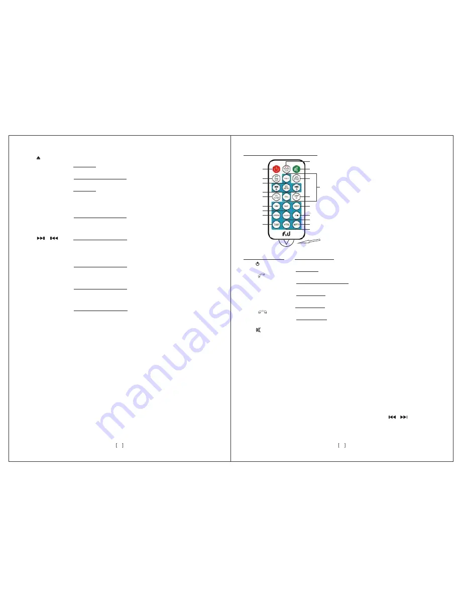 F&U CD-3590BT Instruction Manual Download Page 6