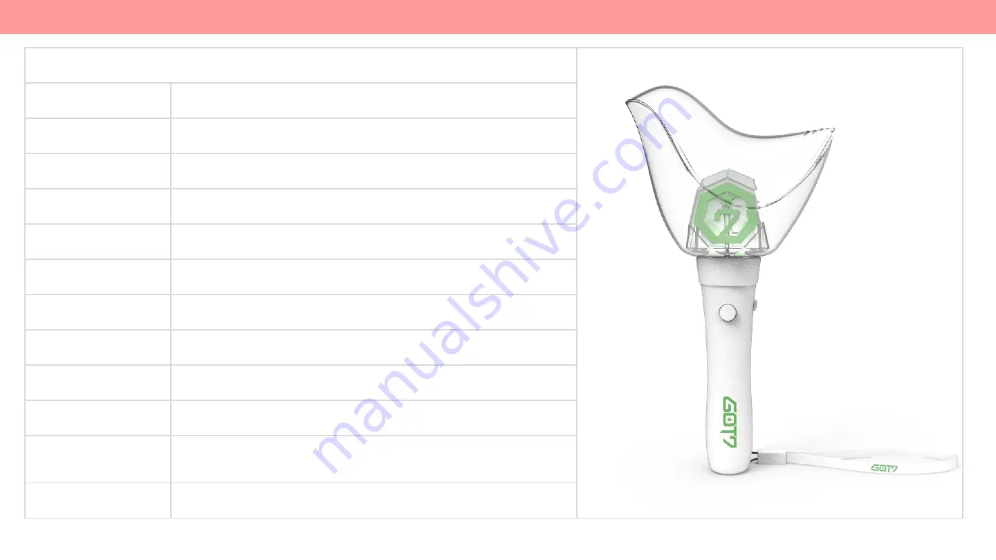 FanLight GOT7 FLS-001 Product Manual Download Page 2