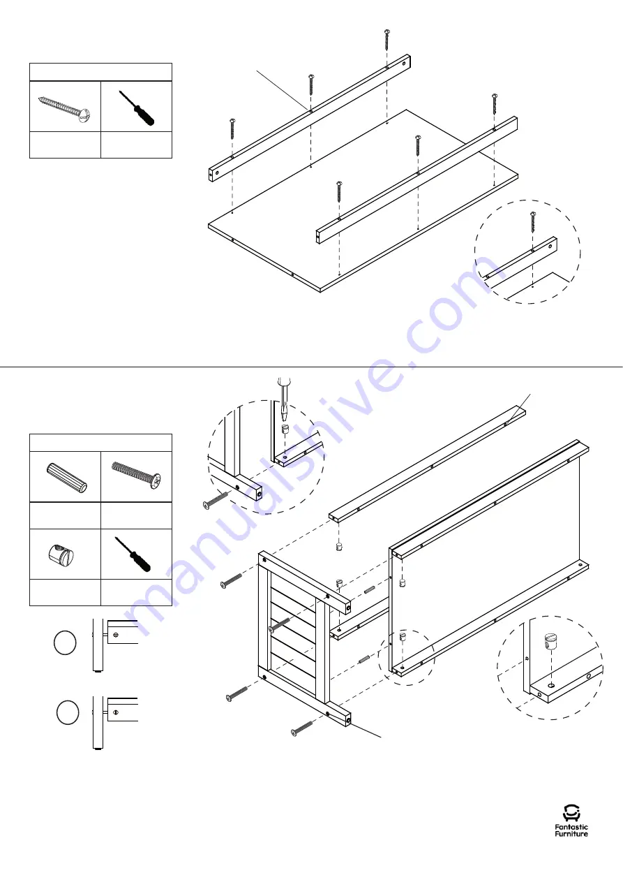 fantastic furniture Hamilton Coffee Table Rectangle Quick Start Manual Download Page 5