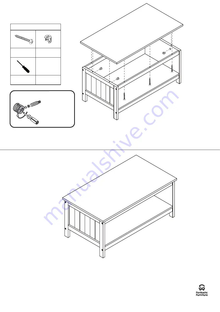 fantastic furniture Hamilton Coffee Table Rectangle Скачать руководство пользователя страница 7