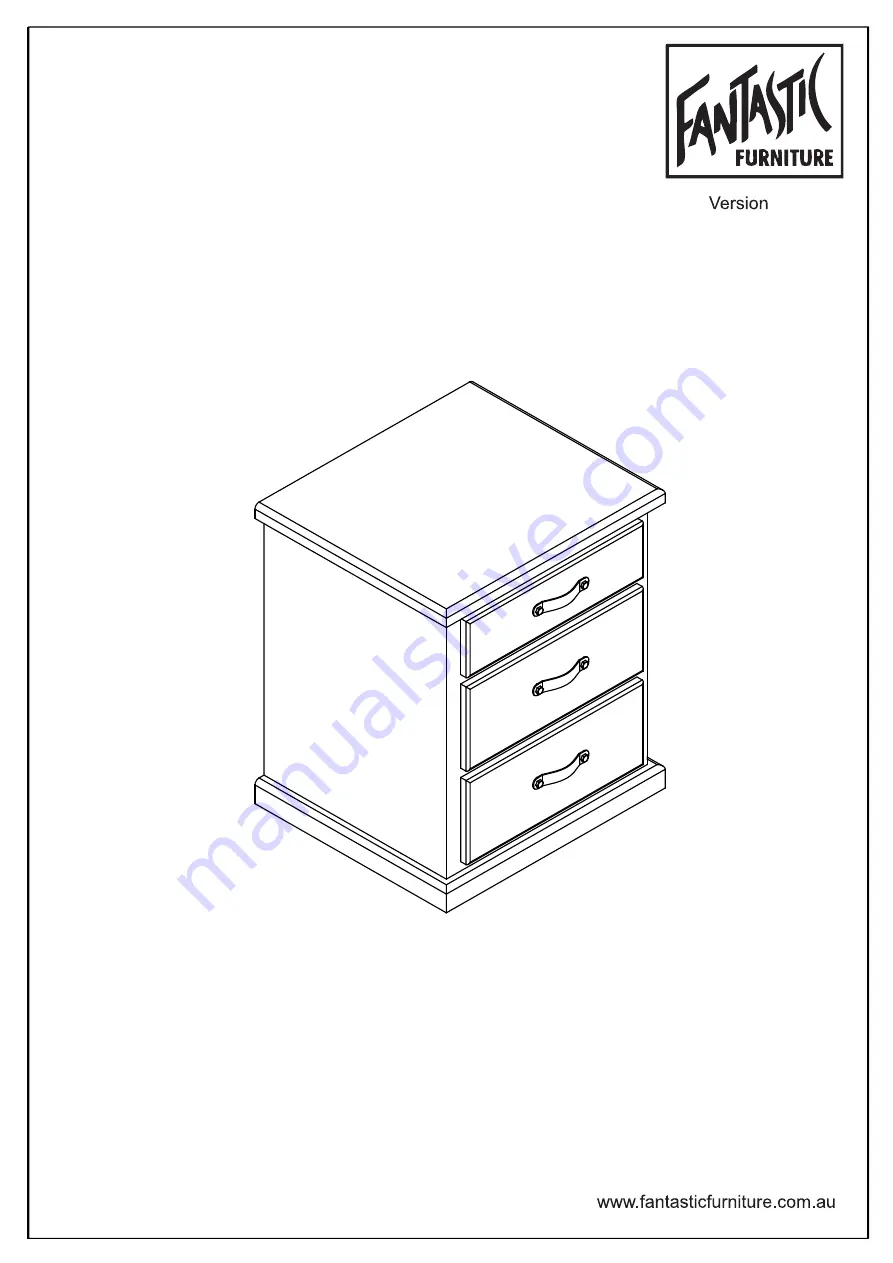 fantastic furniture LONGREACH Bedside 3 Drawer Maple Manual Download Page 1