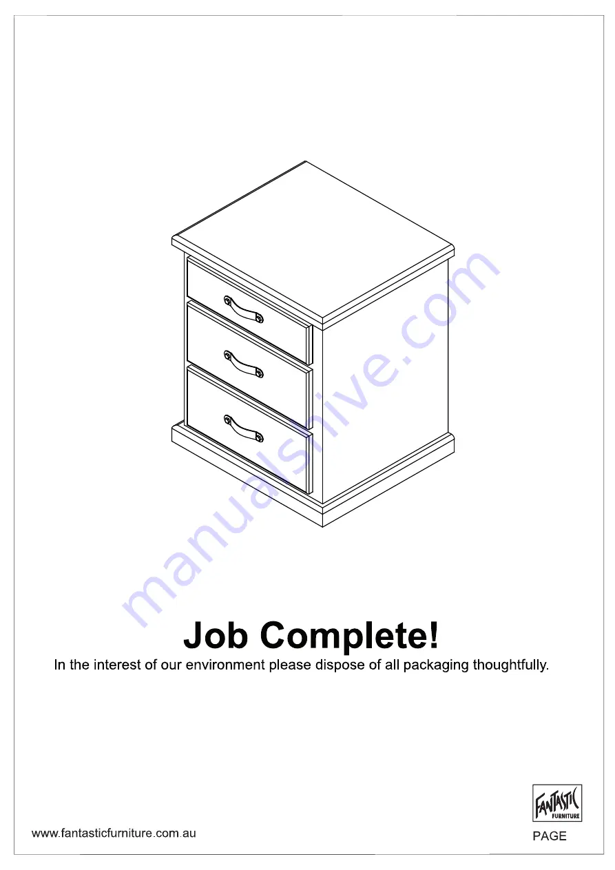 fantastic furniture LONGREACH Bedside 3 Drawer Maple Manual Download Page 7