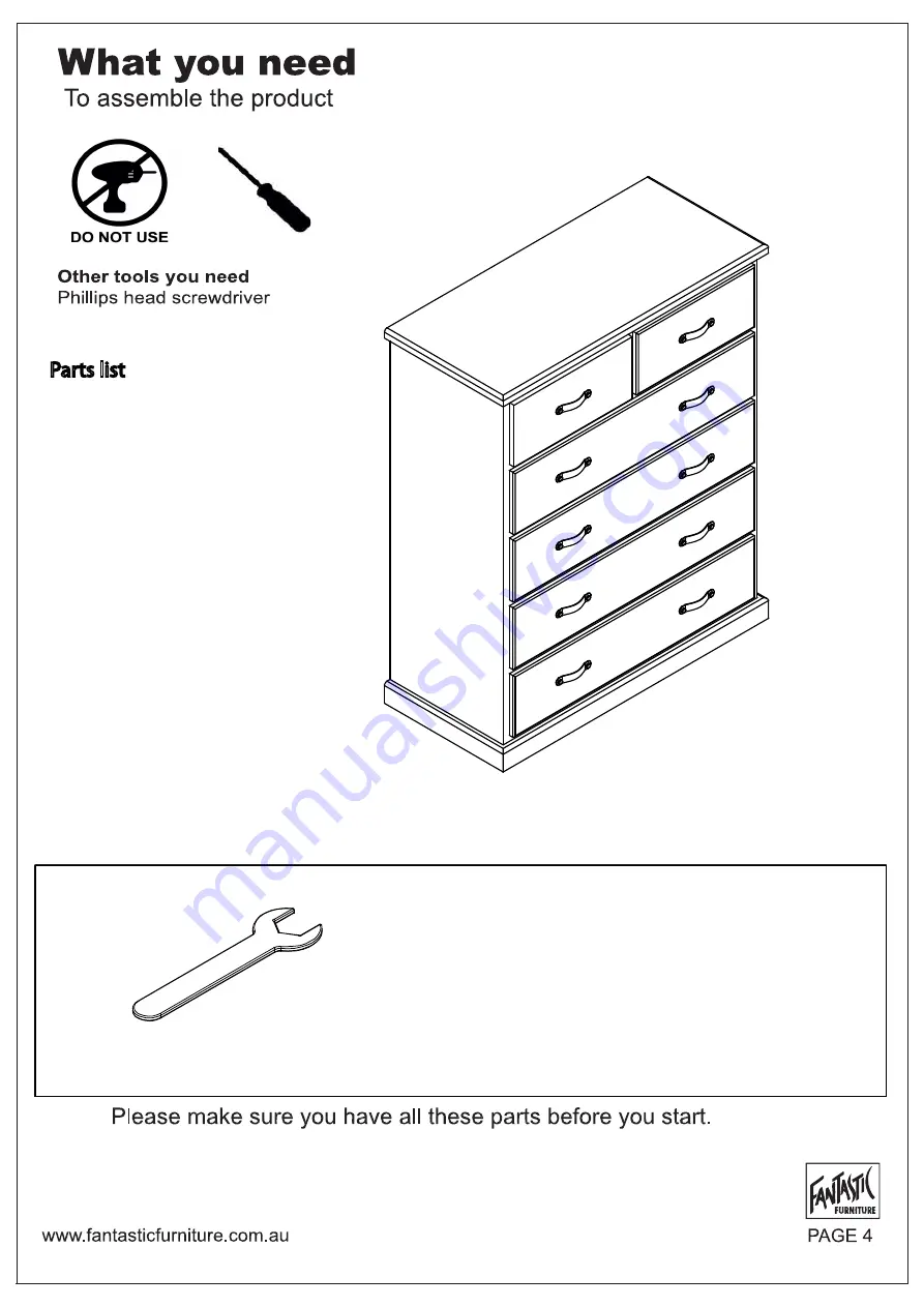 fantastic furniture LONGREACH Bedside 3 Drawer Maple Скачать руководство пользователя страница 11