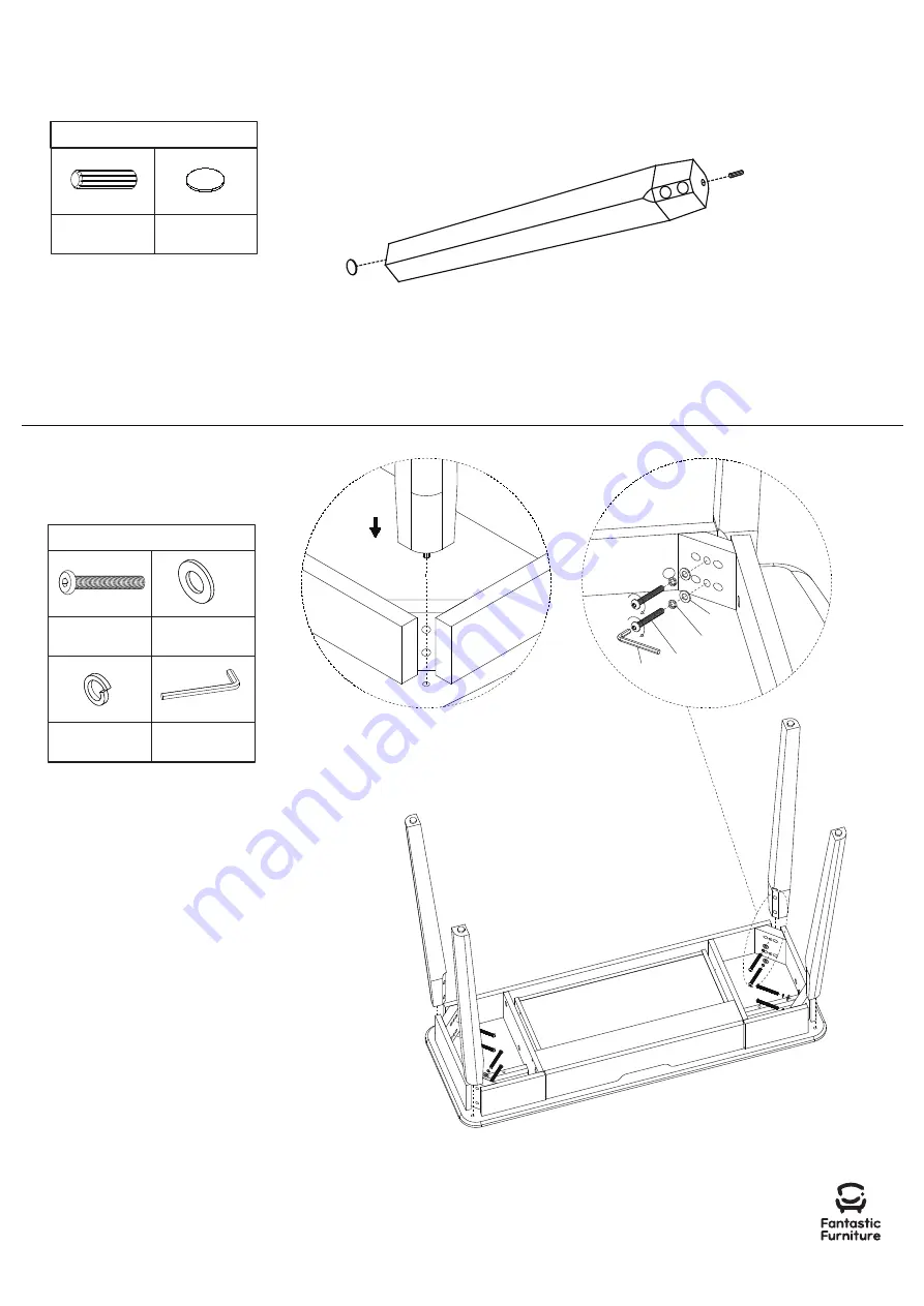 fantastic furniture NIVA Desk 1 Drawer Скачать руководство пользователя страница 5