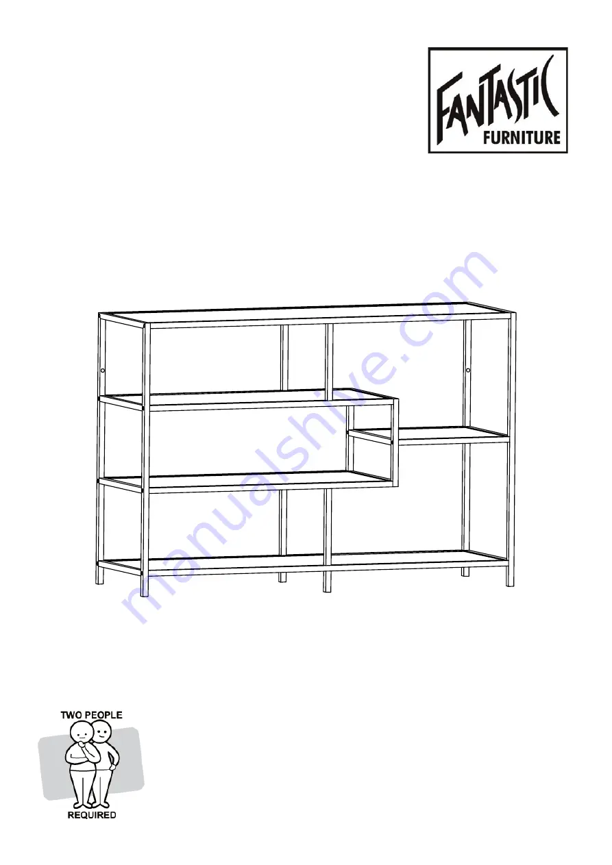 fantastic furniture Seaforth Bookcase lowline Скачать руководство пользователя страница 1