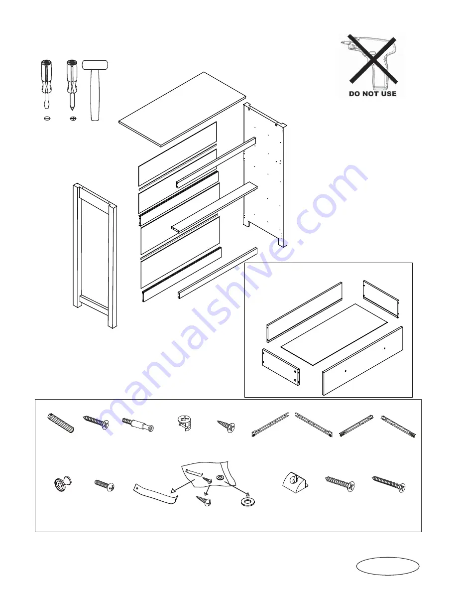 fantastic furniture TALLBOY 5 DRW Скачать руководство пользователя страница 3