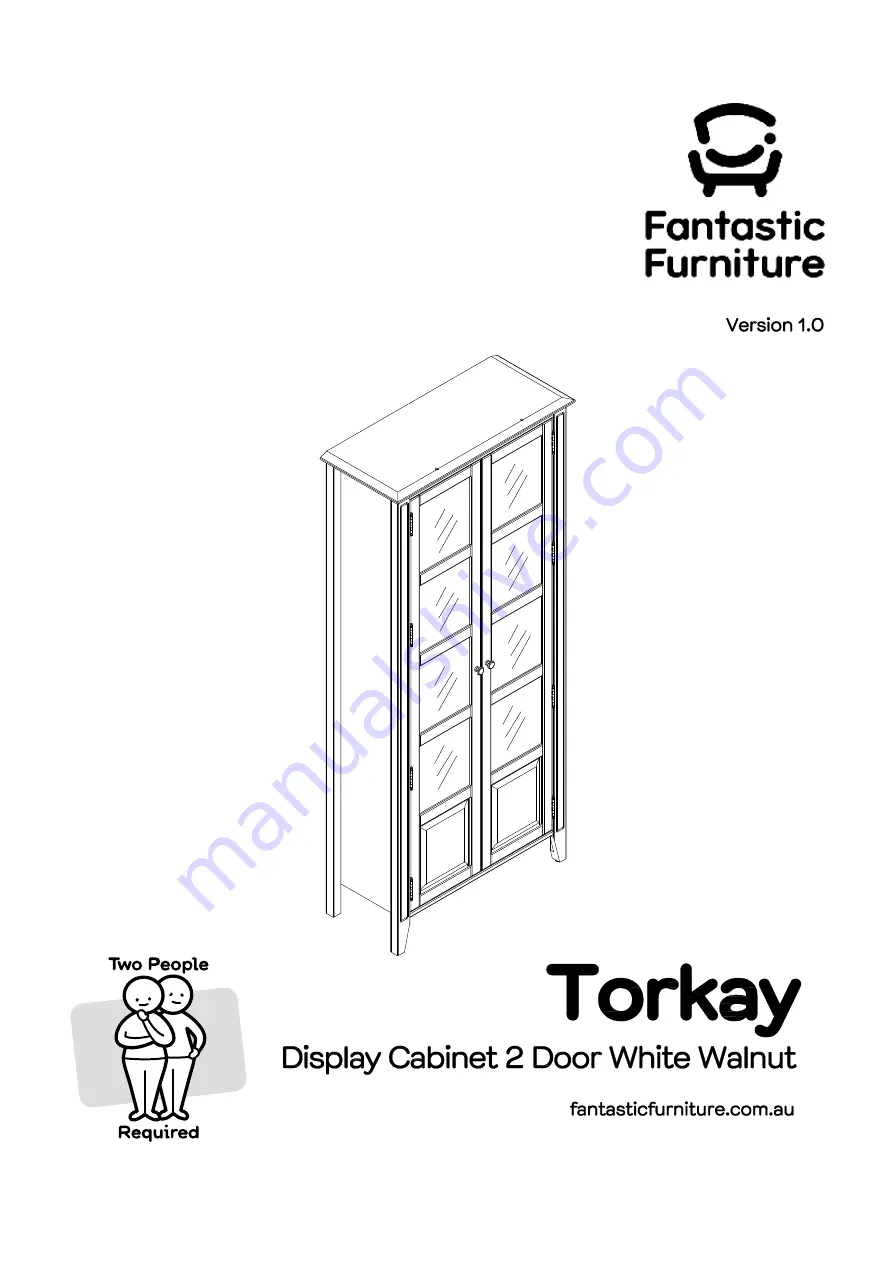 fantastic furniture Torkay Display Cabinet Скачать руководство пользователя страница 1