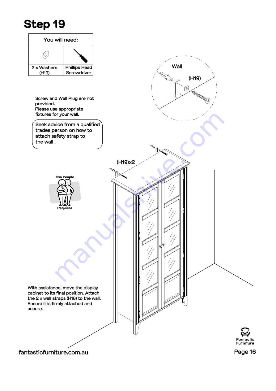 fantastic furniture Torkay Display Cabinet Скачать руководство пользователя страница 16