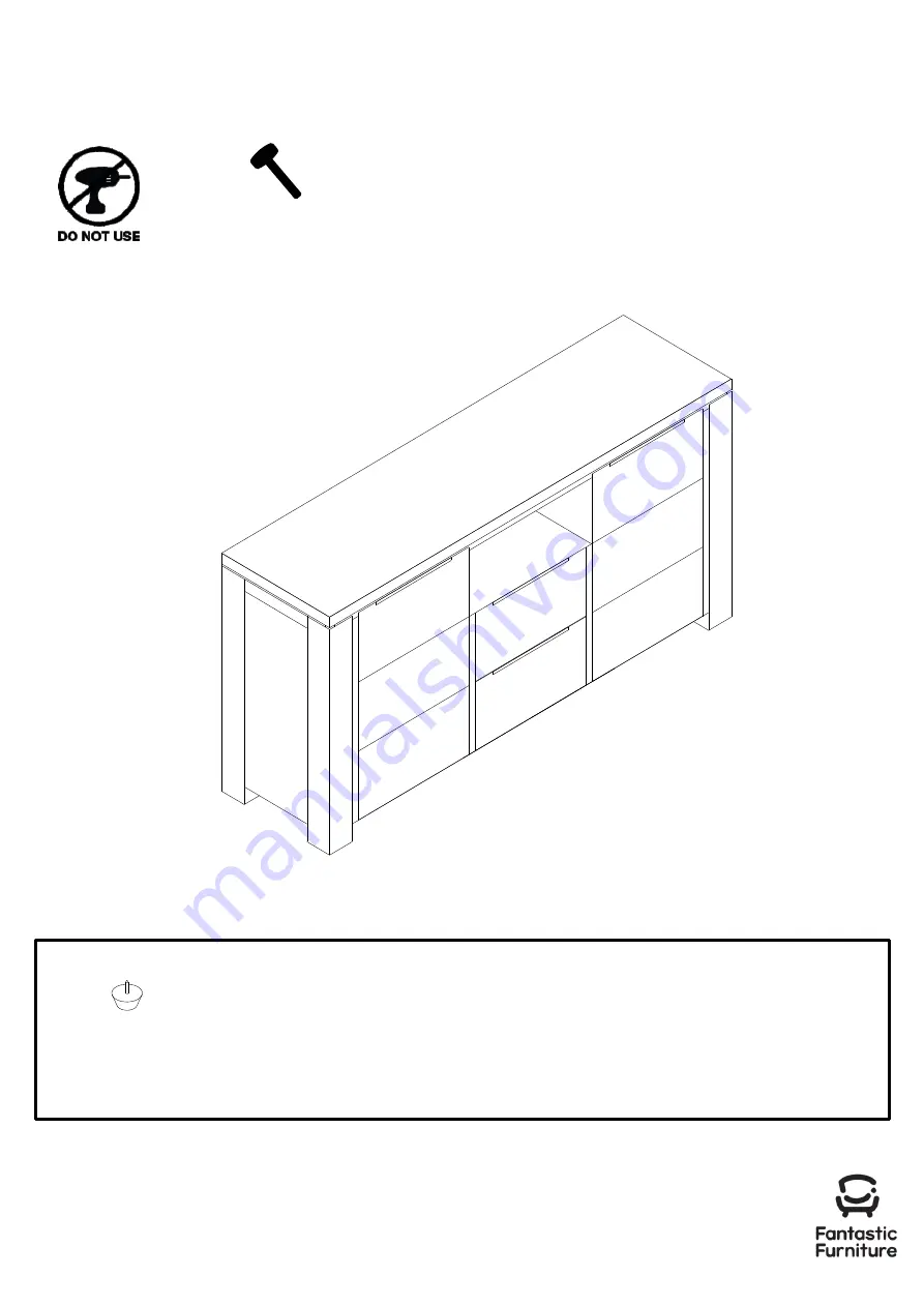 fantastic furniture Toronto Buet 2 Door 2 Drawer Manual Download Page 4