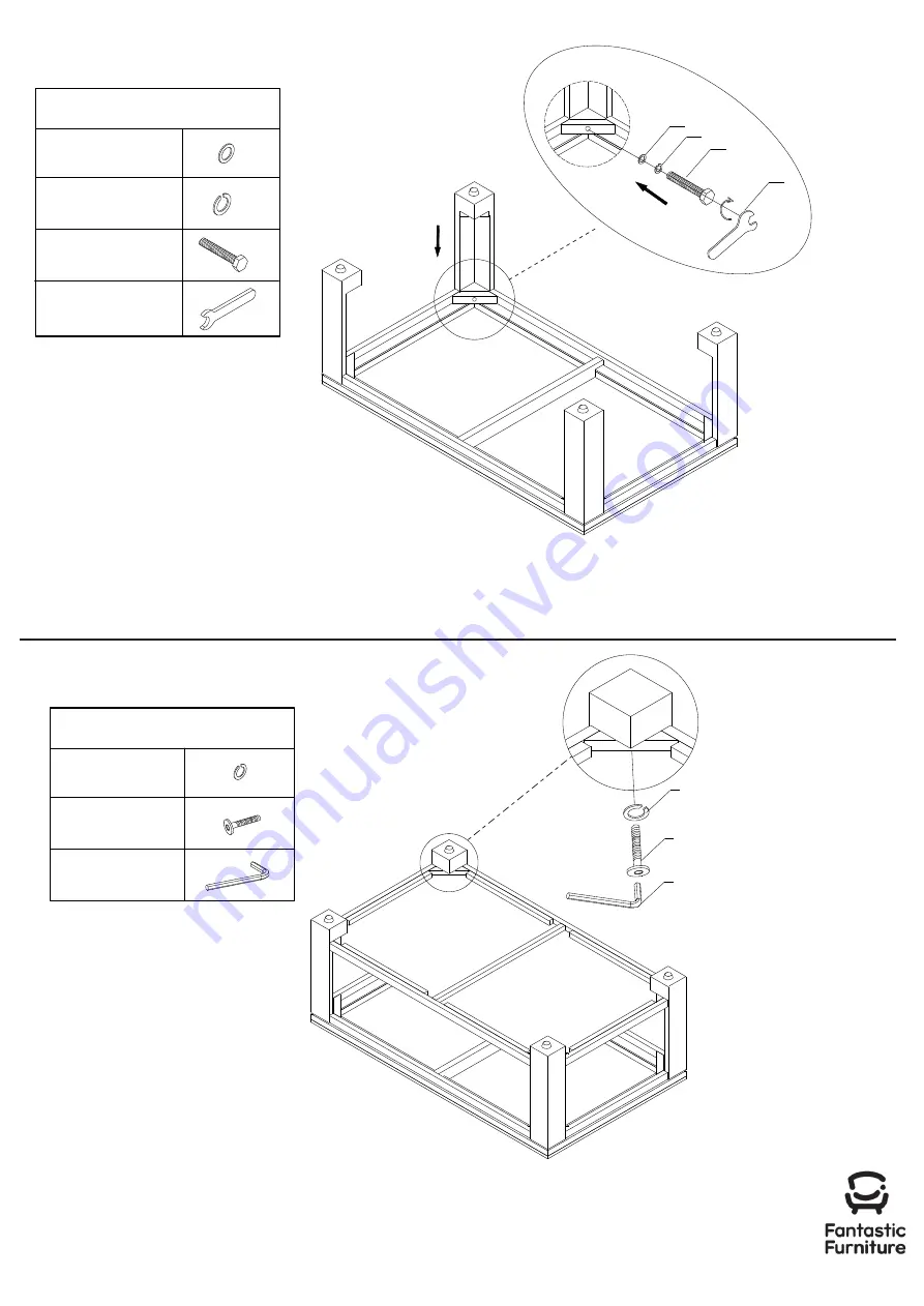 fantastic furniture Toronto Cofee Table Rectangle Quick Start Manual Download Page 6