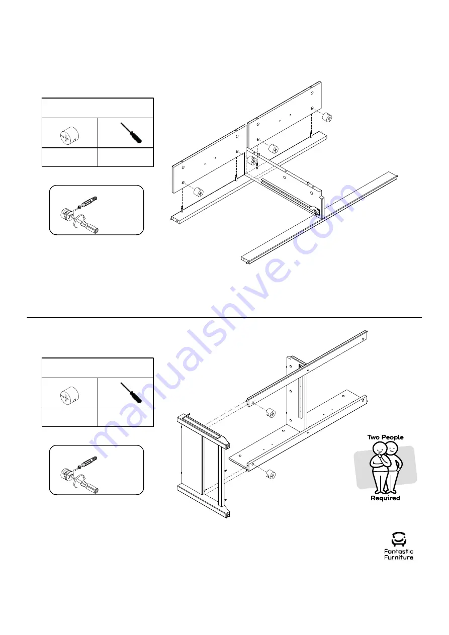 fantastic furniture Toronto Hall Table 2 Drawer Скачать руководство пользователя страница 8