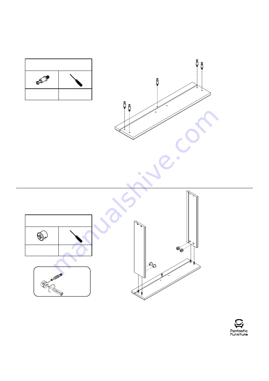 fantastic furniture Toronto Hall Table 2 Drawer Manual Download Page 12