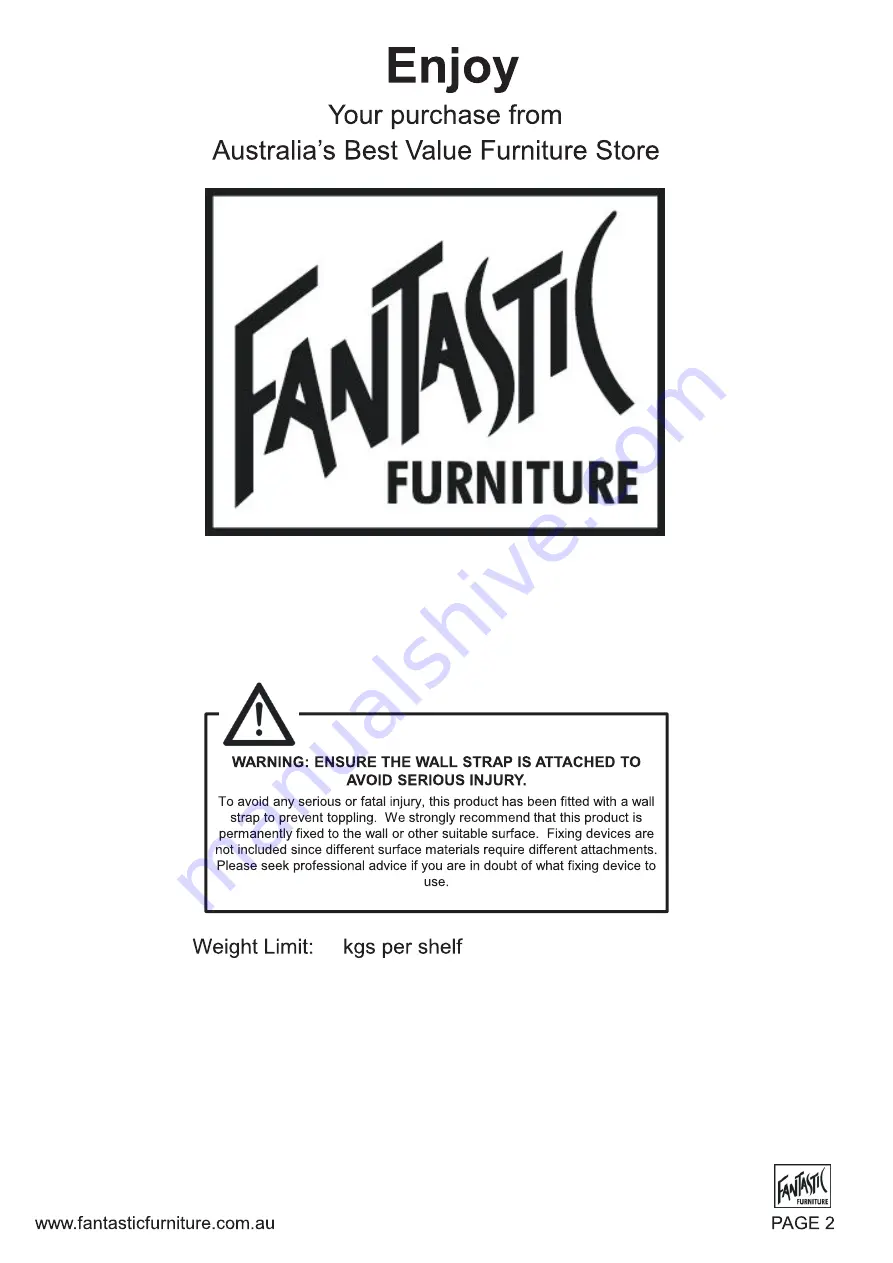 fantastic furniture VERONA Скачать руководство пользователя страница 2