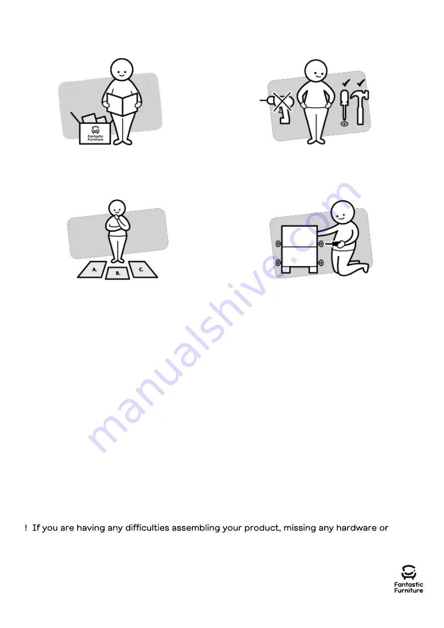 fantastic furniture Vision Display Cabinet MK2 Manual Download Page 4