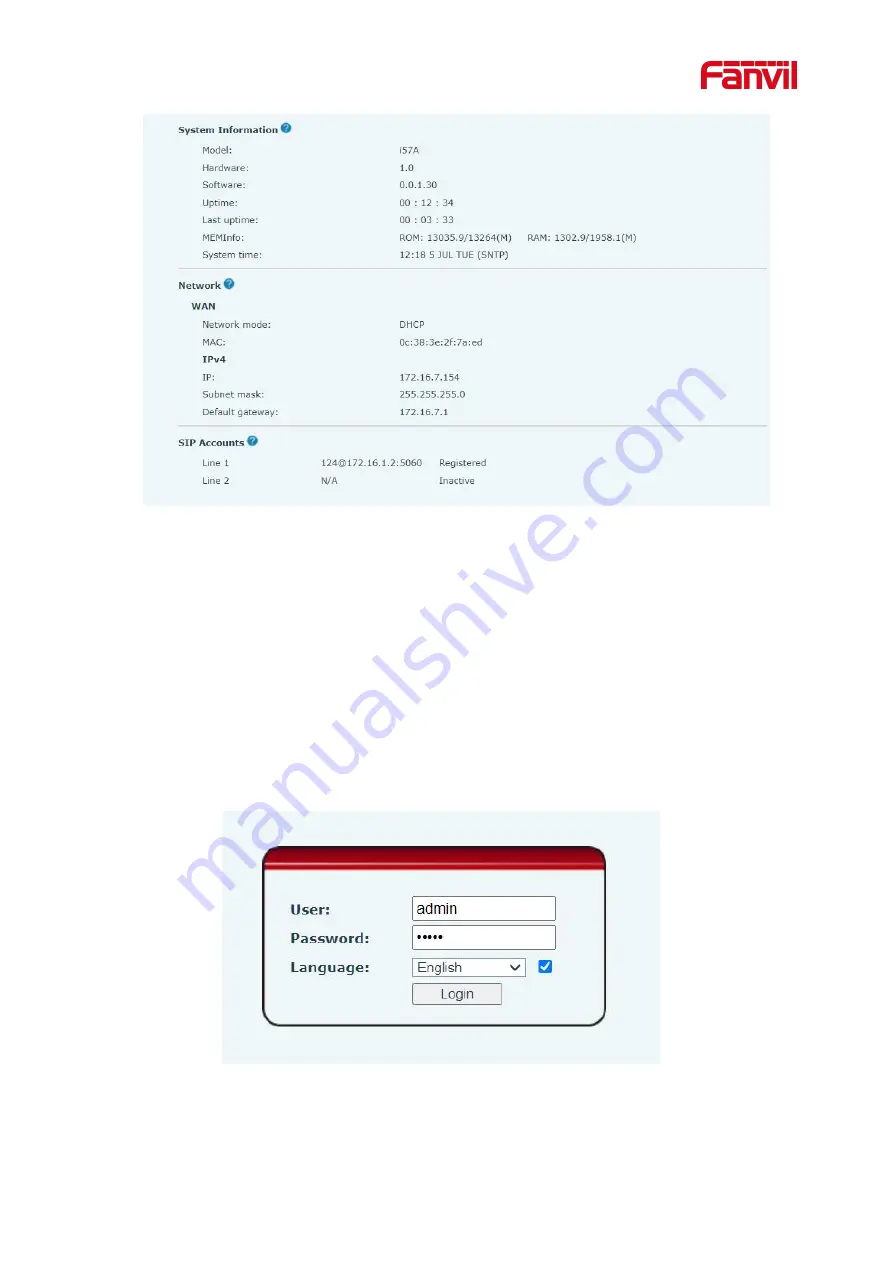 Fanvil i55A User Manual Download Page 29