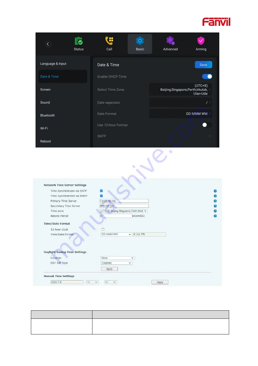 Fanvil i55A User Manual Download Page 68