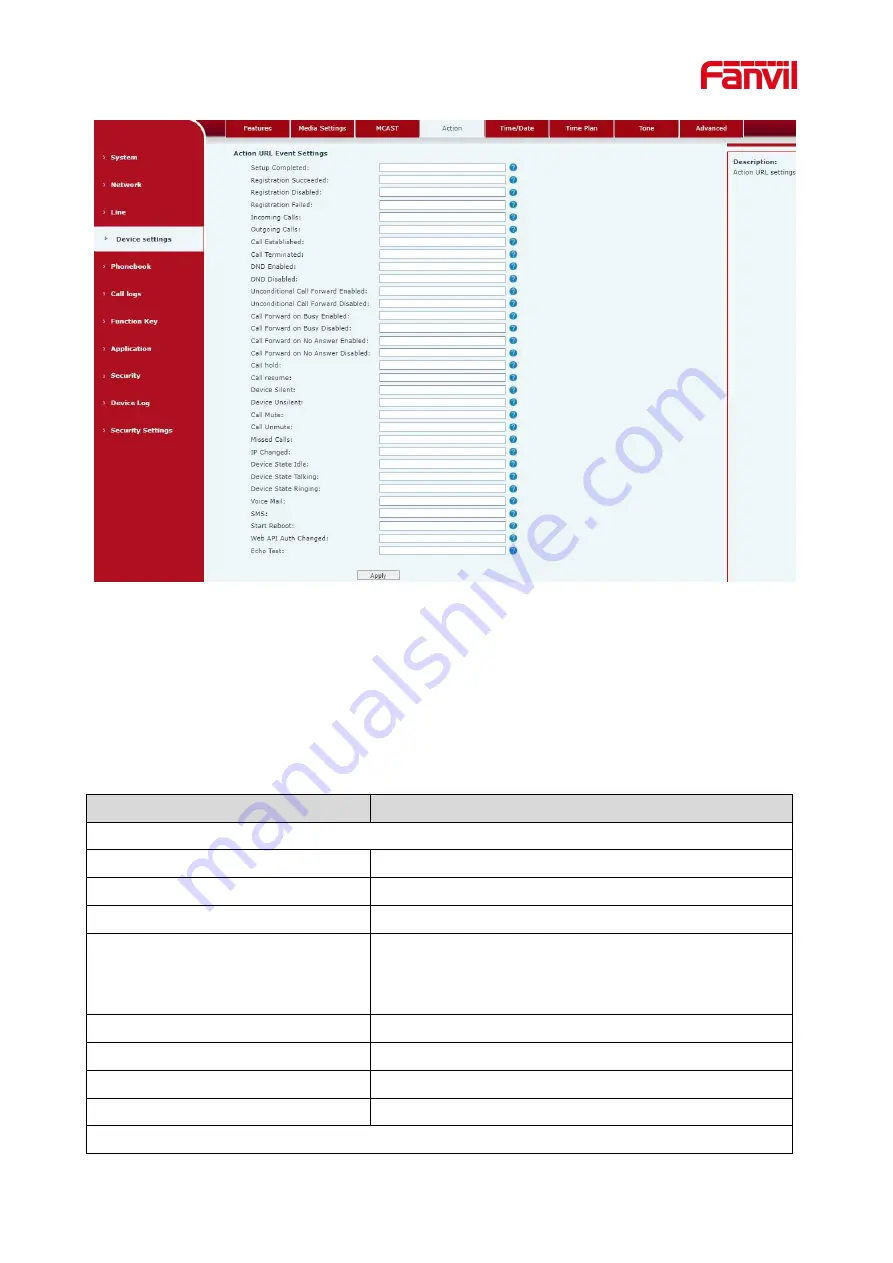 Fanvil i55A User Manual Download Page 109