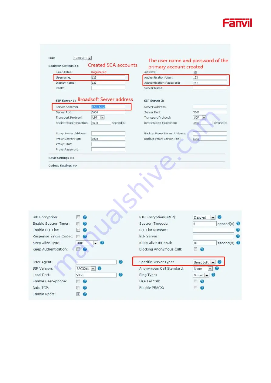 Fanvil X1S User Manual Download Page 54