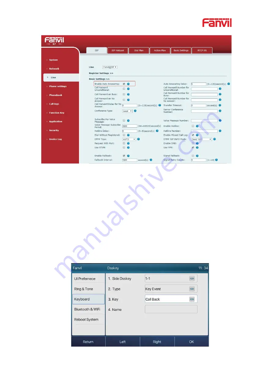 Fanvil X7 User Manual Download Page 47